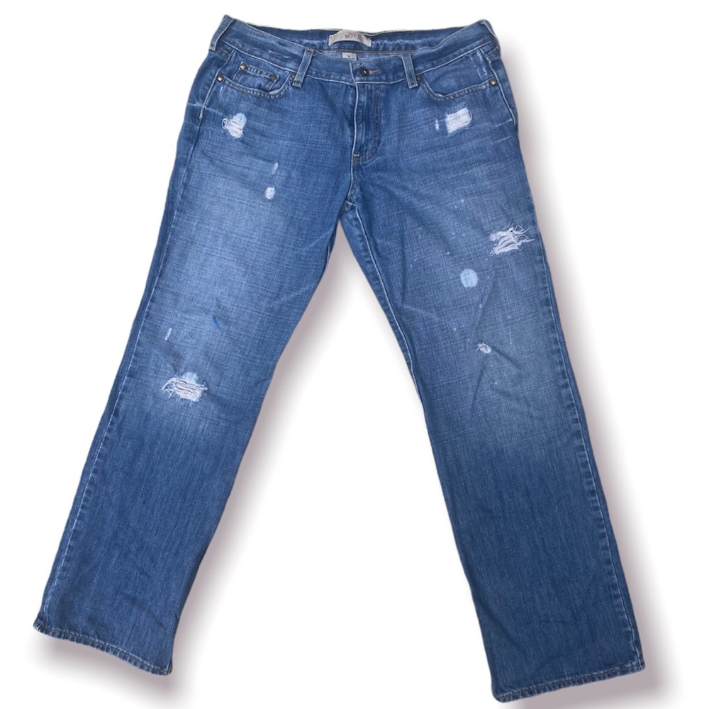 Old Navy Low Rise Boyfriend Jeans || y2k ripped distressed